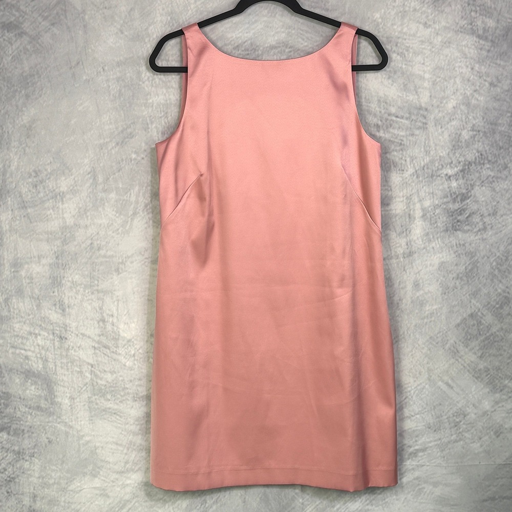 LOFT Satin Shift Dress Womens sz 8 Rose Pink Sleeveless Easter Wedding Guest
